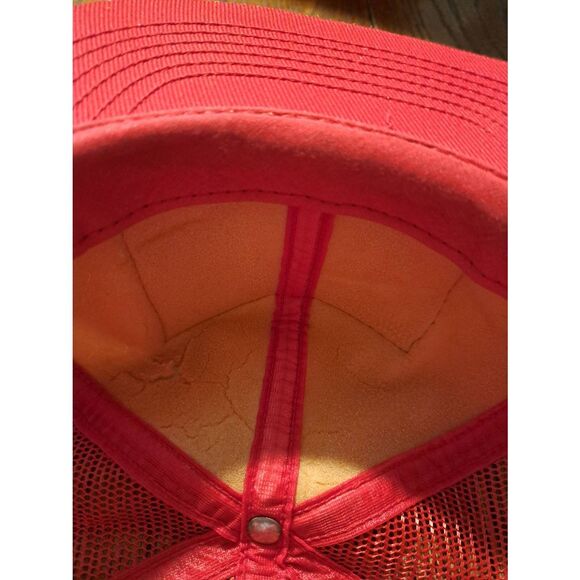 Vintage Red Man Chewing Tobacco Swingster Trucker Hat White Red Green Adjustable - Picture 6 of 6